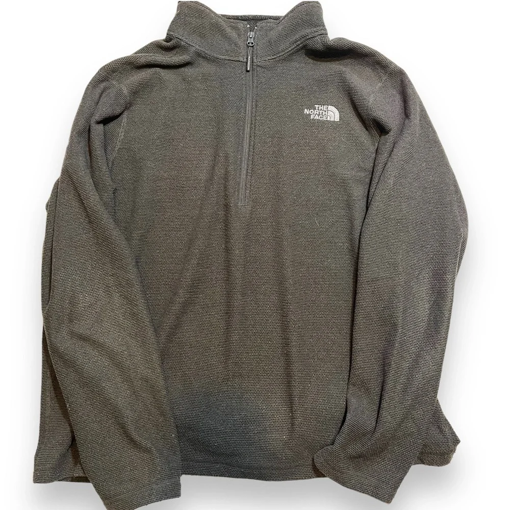 North Face Cap Rock Textured Half Zip Pullover Size XL Gray Sweatshirt.